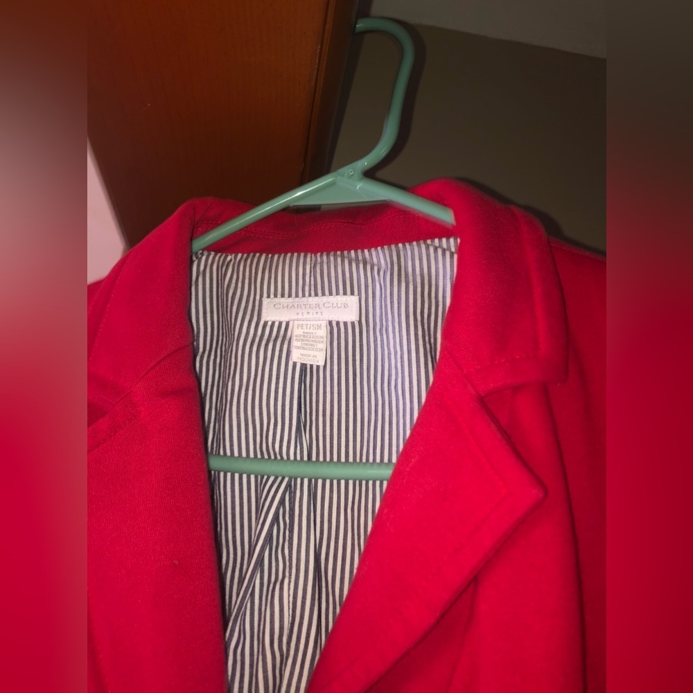 red blazer